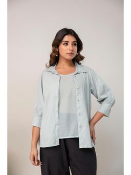Anurang - Women Pure Cotton Solid Shirt With Inner