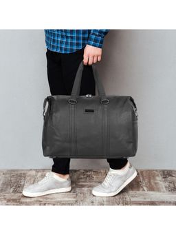 Kenneth Cole - 30L PU Duffle Bag for Travel and Gym With Spacious Unisex Handbag - Black