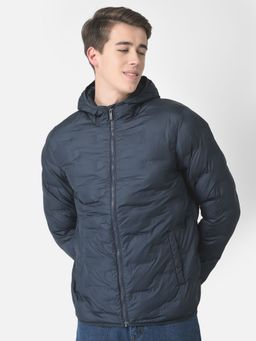 CRIMSOUNE CLUB - Men Navy Blue Padded Jacket
