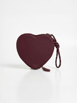Accessorize London - Women Maroon Heart Wristlet Pouch