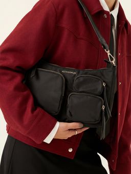 Accessorize London - Women Black Theon Multipocket Handbag