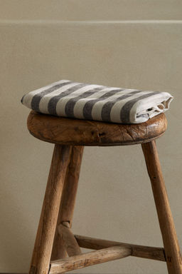 H&M - Grey Linen-Blend Bath Sheet