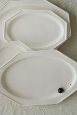 H&M - White Large Porcelain Serving Plate