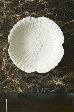 H&M - White Large Stoneware Serving Plate