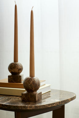 H&M - Brown Marble Candlestick