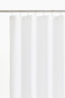 H&M - White Linen-Blend Shower Curtain