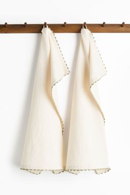 H&M - 2-Pack Scalloped-Edge Tea Towels