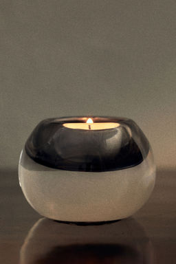 H&M - Brown Glass Tealight Holder
