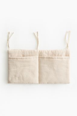 H&M - Beige Wall-Hanging Muslin Storage