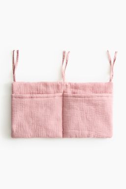 H&M - Pink Wall-Hanging Muslin Storage