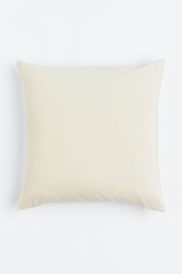 H&M - Beige Cotton Velvet Cushion Cover