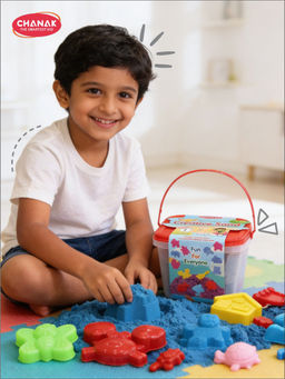 Chanak - 1Kg Creative Sand Kit with Moulds for Kids