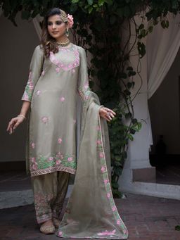 House Of Muher - Alayna Olive Suit Set (Set of 3)