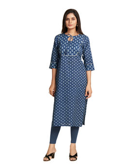 GulaboSitabo - Women's Blue Ethnic Printed Kurta