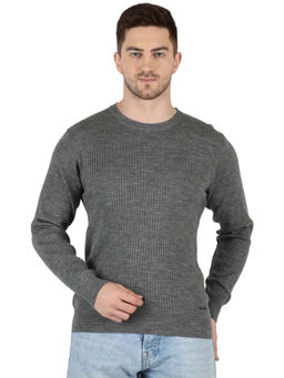 Monte Carlo - Men Grey Wool Pullover