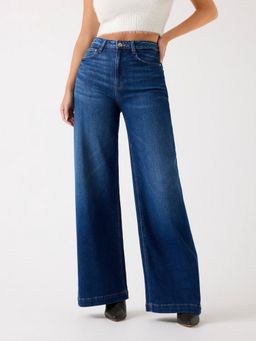 Guess - Women Blue Wide Jeans