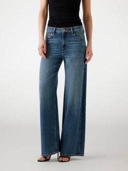 Guess - Women Blue Relaxed Fit Straight Jeans