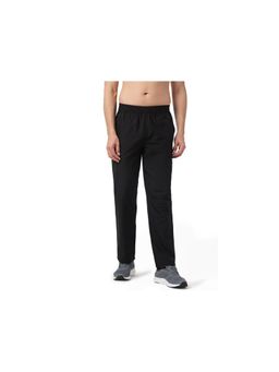 ASICS - Men Black Polyester Solid-Plain Trackpant