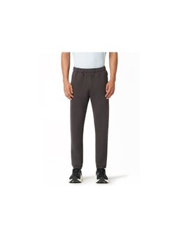 ASICS - Men Grey Cotton Solid-Plain Joggers