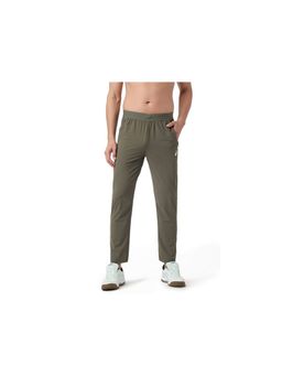 ASICS - Men Green Polyester Solid-Plain Trackpant