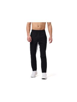 ASICS - Men Black Polyester Solid-Plain Trackpant