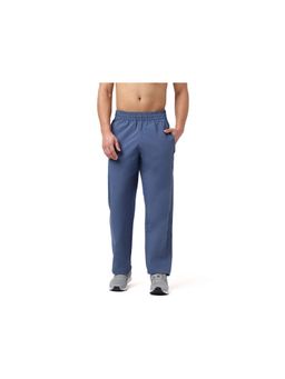 ASICS - Men Blue Polyester Solid-Plain Trackpant