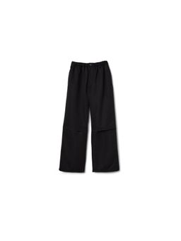 ASICS - Unisex Black Polyester Solid-Plain Trackpant