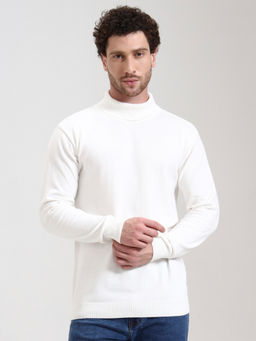 JadeBlue - Mens White Polo Winter Sweater