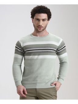 Greenfibre - Mens Mint Green Slim Fit Sweater