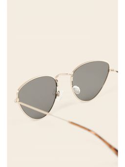 NA-KD - Silver-Black Free Size Cat-Eye Women Sunglasses
