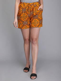 Aditi Wasan - Yellow Women Printed Shorts
