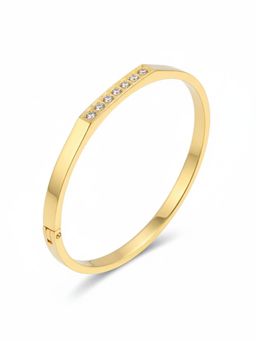 RACHIVA - 18K Gold Plated Sleek Zircon Bangle Kada For Women