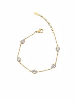 RACHIVA - 18K Gold Plated Teardrop Zircon Bracelet For Women