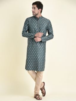 TABARD - Ethnic Wear Kurta for Men In Grey (Set of 2)