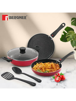 Bergner - Sherry Plus Non-Stick 5 Piece Cookware Set with Detachable Handle
