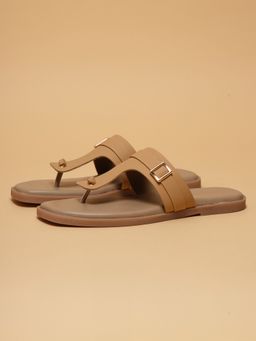 ERIDANI - Women Kamryn Beige Thong Flats