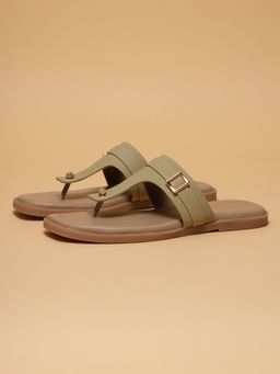 ERIDANI - Women Kamryn Green Thong Flats