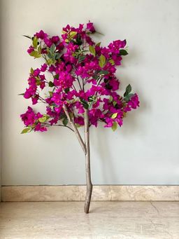 Mason Home - Artificial Purple Bougainvillea Plant - 4 Feet (Without Pot)