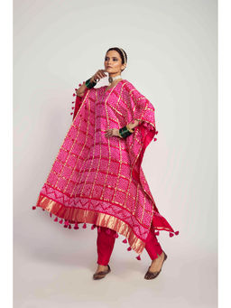 PINK CITY BY SARIKA - Gharchola Kaftan With Pant (Set of 2)