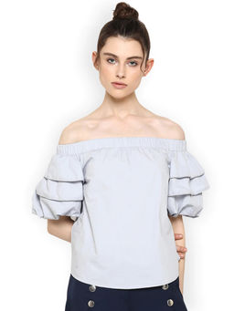 Kazo - Grey Adele Top