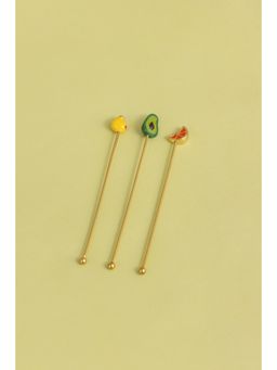 Lovedwell - Gold Nature Stirrer (Pack of 3)