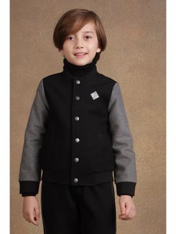 One Friday - Kids Boys Black and Grey Dual Color Jacket