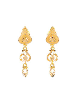 Candere by Kalyan Jewellers - 18K Yellow Gold Lightweight Dangle Earring (One Size)