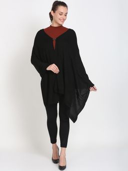 KnitStudio - Black Woven Knitted Shawl