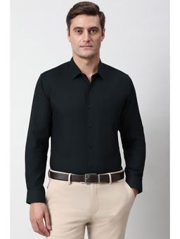 Peter England - Men Black Slim Fit Full Sleeves Formal Shirt