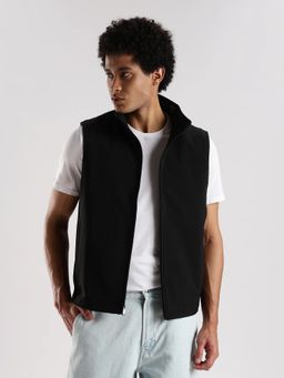 Calvin Klein - Men Black Solid Regular Fit Polyester Jacket