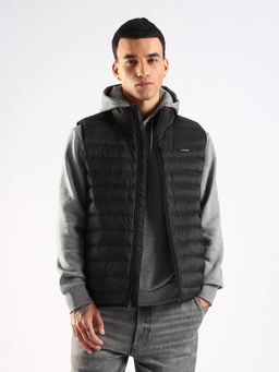 Calvin Klein - Men Black Solid Regular Fit Puffer Jacket