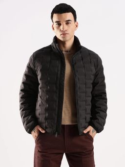 Calvin Klein - Men Dark Brown Regular Fit Polyester Puffer Jacket