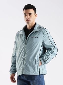 Calvin Klein - Men Blue Solid Relaxed Fit Polyamide Windcheater