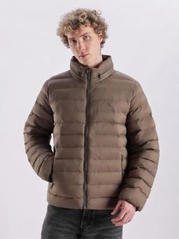 Calvin Klein - Men Olive Solid Regular Fit Polyamide Puffer Jacket